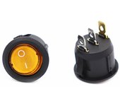 1Pcs KCD1 12V / 220v ON/OFF 3Pin Round Rocker Switch LED illuminated  With light, light switch