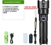 Most Powerful LED Flashlight Rechargeable Torch Lighting 1500M Tactical Lantern Ultra Powerful Flashlight With Usb Charging