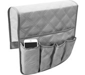 Organizador de Brazo para Sofá con Bolsillos - Porta Teléfono y Revistas - Almacenamiento para Sillón Reclinable - 35 X 13 Pulgadas
