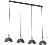 Lámpara de Suspensión Moto, Metal, Negro, 90x18x140 cm