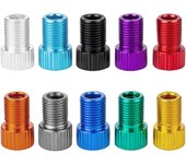 Adaptador de válvula, adaptador de válvula Presta a Schrader para bicicleta, inflado de neumáticos con bomba estándar o compresor de aire (10 piezas)