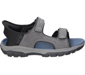 SKECHERS | Sandalias Skechers Slip-ins Relaxed Fit: Tresmen Reece para Hombre – Sandalias en Color Gris – Sandalias con Ajuste de Velcro – Slip on – Relaxed Fit – Air-Cooled Memory Foam – Modelo 205289-CHAR