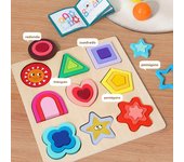Toddlers 3D Wooden Puzzles Educational Toys Montessori Toys for Kids Educational Games Shape Intelligence Toys Children's Gifts