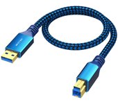 USB3.0 macho a USB B cable de datos 5Gbps carga para Piano Electrónico, escáneres y controladores de música