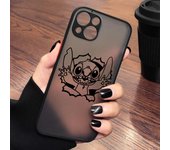 Disney Angel Stitch Couple Phone Case For Apple iPhone 14 13 12 11 XS Mini Pro Max 8 7 XR X Matte Frosted Translucent