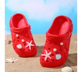 Starfish Seashell Clogs for Girls, Cute Shoes Accessories, Girls DIY Sandals Beach Decoration Outdoor Slippers