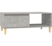 vidaXL Mesa de centro madera contrachapada 90x50x36,5 cm Blanco, Negro, Blanco brillante Mesita de Salón o Comedor o Auxiliar Mesa de Café Meuble Salón