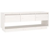 Mural de TV de Madera maciza de Pino Blanco 110,5x34x40cm