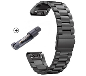 QuickFit 22mm 26mm Stainless Steel Straps For Garmin Epix Enduro 2 Instinct Tactix 7 Pro Delta Descent mk2i mk2 mk1 Watch Bands