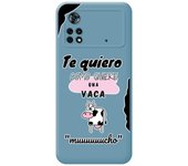 Funda Silicona Líquida Azul para Xiaomi POCO X4 Pro 5G diseño Vaca Dibujos