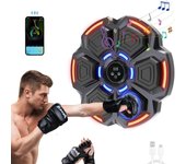 SOMY Music Boxing Machine Adulto - 9 Modos de Velocidad Boxeador de Pared Musical con Guantes De Boxeo - Maquina Musica Boxeo con Bluetooth y Recuento Inteligente y Luces al Ritmo de la Música