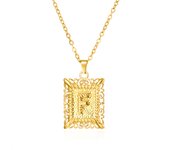 Gold Color 26 Alphabet Necklace For Women Men Stainless Steel Initial Letter Clavicle Chain Choker Birthday Party Jewelry Gifts
