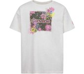 Camiseta de Manga Corta Converse  para niñas en color blanco