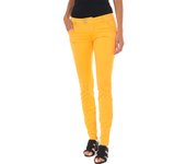 MET-Pantalon Tejano Largo de tejido elástico 70DBF0552-T212 para Mujer