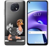 Tumundosmartphone Funda Gel Transparente para Xiaomi Redmi Note 9T 5G diseño Avestruz Dibujos