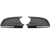 2PCS Glossy Black Mirror Cover Caps for Audi A4 A5 B8 A3 8P A6 C6 Q3 Rearview