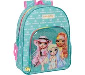 SAFTA - MOCHILA INFANTIL ADAPT.CARRO RAINBOW HIGH "PARADISE" - Mochila con Asas Ajustables y Espalda Ergonomica - Mochila con Compartimientos con Cremallera - Mochila Diseño Único y Licencia Oficial By RAINBOW HIGH "PARADISE"