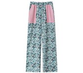 TELLHONEY Women Fashion Lapel Collar Lace Up Pleats Top Elastic Waist Contrast Colors Pants Female Casual Two Piece Set