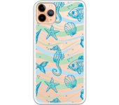 Funda compatible con iPhone 11 Pro Max - Patron caballitos de mar