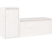 vidaXL Muebles para TV 2 piezas madera maciza de pino, Mueble de Salon, Mueble TV, Mueble TV salon, Mesa de TV, Mueble tele