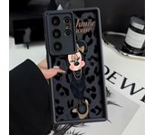Phone Case for Samsung Galaxy S24 Ultra S22 S21 Plus S25Ultra S23 FE S20 S25 S21FE Shell Soft Cover Disney Leopard Mickey Minnie