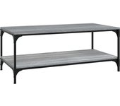 vidaXL Mesa de centro madera contrachapada 80x50x40 cm Negro, Roble Sonoma, Roble ahumado Mesita de Salón o Comedor o Auxiliar Mesa de Café Meuble Salón
