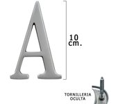 Letra Metal Wolfpack A Plateada Mate 10 Cm con Tornilleria Oculta - Suministros de Cerrajería