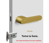 Minimalist Door Lock, Indoor Door Magnetic Suction Lock, Bedroom Door Handle, Silent Solid Wood Door, Household Universal Handle