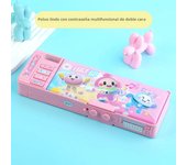 Password Lock Popular Pencil Box Cute Double Sided Large Capacity Multi-function Button Pencil Box Boys and Girls Egg Party
