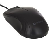 Sandberg USB Mouse - Ratón (mano derecha, Óptico, USB, 1200 DPI, Negro)