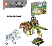 Jurassic Dinosaur Building Blocks Adventure Team Dinosaur Scene Puzzle Assembly Building Blocks Model Toy Gift