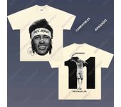 Summer Cristiano Ronaldo Neymar Football Superstar Print Cotton Short-sleeved T-shirt Men Women Clothing Athleisure Oversize Tee