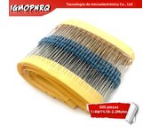 500pcs 1R~2.2M 1% Metal film resistor 1/4W series 10K 22K 47K 100K 100 220 1K5 2K2 100R 220R 1K 1.5K 2.2K  4.7K 4K7 ohm