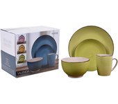 VAJILLA LOZA VALENCIA VERDE 16 PIEZAS TABLEWARE