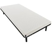 Vente-unique - Conjunto de somier de láminas de 90 x 190 cm + colchón de espuma desenfundable de 9 cm - OCHI de YSMÉE
