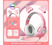 ONIKUMA K9 Wired Headphones with RGB Light Flexible HD Mic 3.5mm Gaming Headset Computer Earphones for PC Gamer PS4 XBox