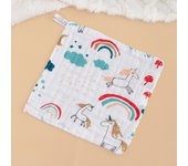Toalla cuadrada de seersucker de algodón puro de alta densidad, seis capas, lavada, pañuelo pequeño, toalla absorbente, babero estampado para bebés y niños