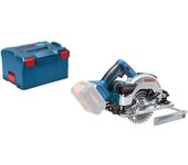 Bosch Professional Sierra circular, Disco 165 mm, sin batería, en L-BOXX, Azul, compatible carril guía