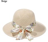 Sombrero de paja de playa de verano sombrero de sol casual sombrero de cubo de cinta de moda para mujer