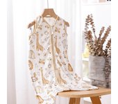 HappyFlute New Cute Print Two-Way Zipper Design Super Soft Bamboo Cotton Fabric Sleeveless Baby Summer Anti-kick Sleeping Bag