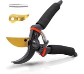 8" Professional Secateurs Premium Titanium Bypass Pruning Shears | Rust-Free Sharp Blades for Precise Cut | Garden Pruning Shears