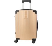 DAM Maleta de cabina Trolley en material ligero de ABS de alta resistencia con esquinas reforzadas. Cerradura numérica y 4 ruedas dobles extraíbles y giratorias 360°.  38x23x59Cm
