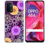 Tumundosmartphone Funda Gel Tpu para Oppo A54 5G / A74 5G diseño Radial Dibujos