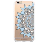 Funda original compatible con iPhone 6 Plus o 6S Plus con un diseño de Rick y Morty Half Rick