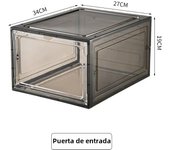 Transparent Japanese style plastic shoe box, foldable and stackable drawer style magnetic basketball shoe box storage box