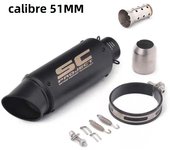51/60mm universal motorcycle exhaust pipe straight-through exhaust pipe suitable For Yamha Honda racing motorcycle GP project