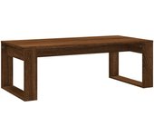 vidaXL Mesa de centro madera de ingeniería 102x50x35 cm Blanco, Negro, Blanco brillante Mesita de Salón o Comedor o Auxiliar Mesa de Café Meuble Salón