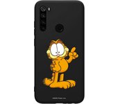Funda original compatible con Xiaomi Redmi Note 8T Negro con un diseño de Garfield Expresivo