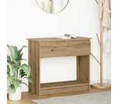 Mesa consola con cajones roble artesanal 85,5x38,5x74,5 cm