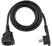 Brennenstuhl-1168980010-Alargador eléctrico IP20 H05VV-F3G1,5 de 10 m (Negro) con clavija plana